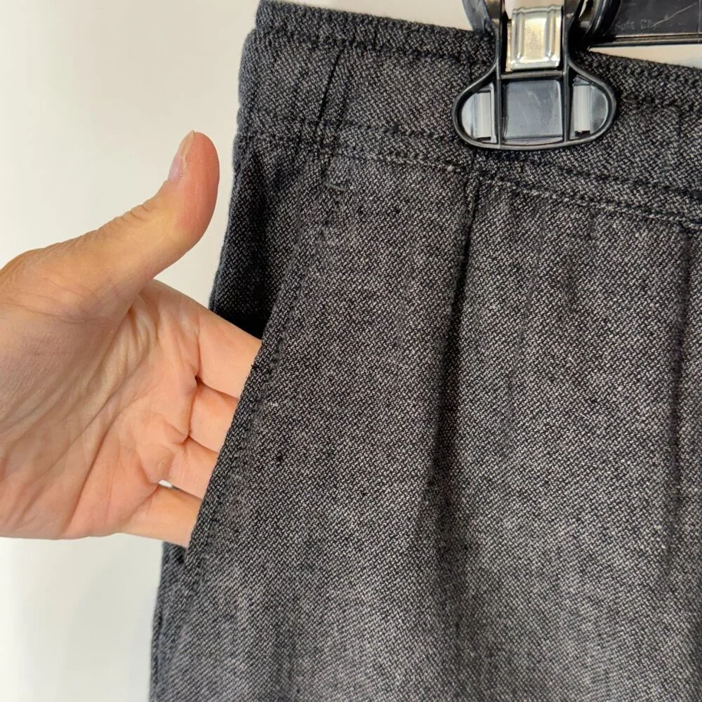 NWOT Banana Republic TALL Linen Deck Shorts in Black